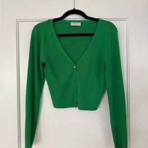 Babaton Georgia Green Cardigan Sweater